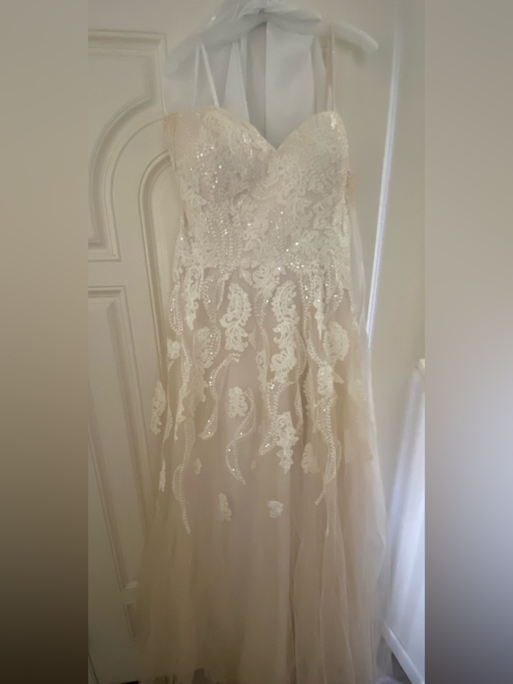 Lillian West wedding dress - elegant - size 22 - Sand Ivory - style 646IPS
